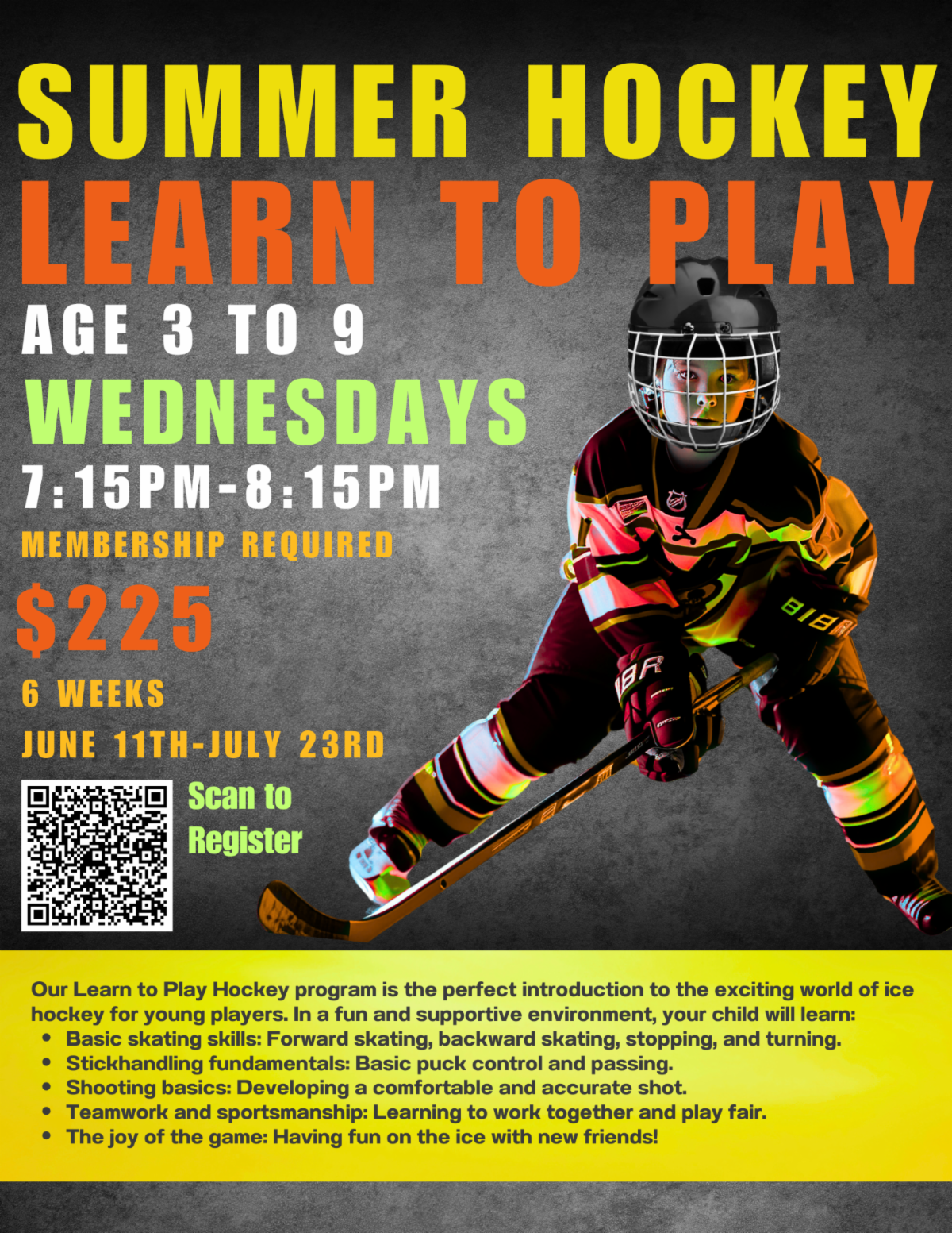 Learn to play hockey